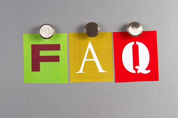 istock FAQ pinned on a silver metal pin board 184640105