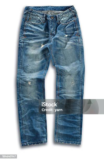 Foto de Jean e mais fotos de stock de Jeans - Calça Comprida - Jeans - Calça Comprida, Antigo, Calça Comprida