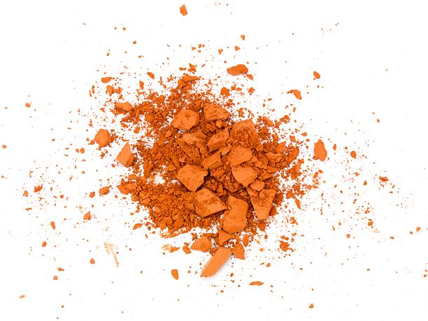 broken orange make-up - face powder exploding make up dust zdjęcia i obrazy z banku zdjęć