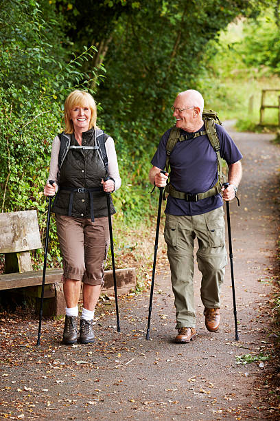 istock Elderly Couple Hiking 184641296