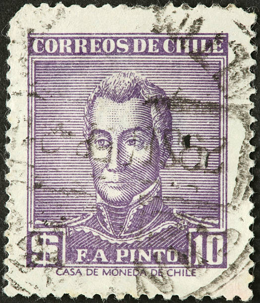 istock F A Pinto 19th century Chilean general on postage stamp 184641337