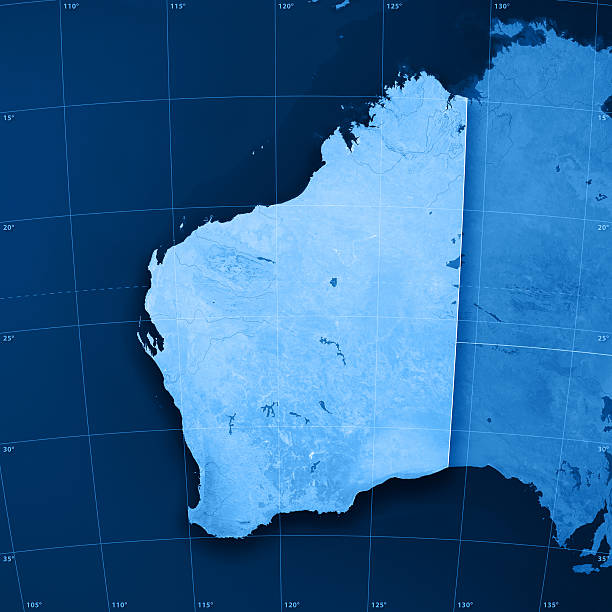 western australia topographic map - 澳洲西部 插圖 個照片及圖片檔