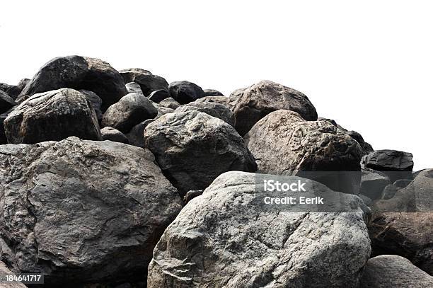 Heap Of Dark Stones Stock Photo - Download Image Now - Rock - Object, Boulder - Rock, Stone - Object