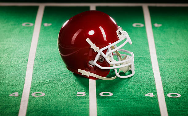 istock Red Football Helmet 184641944
