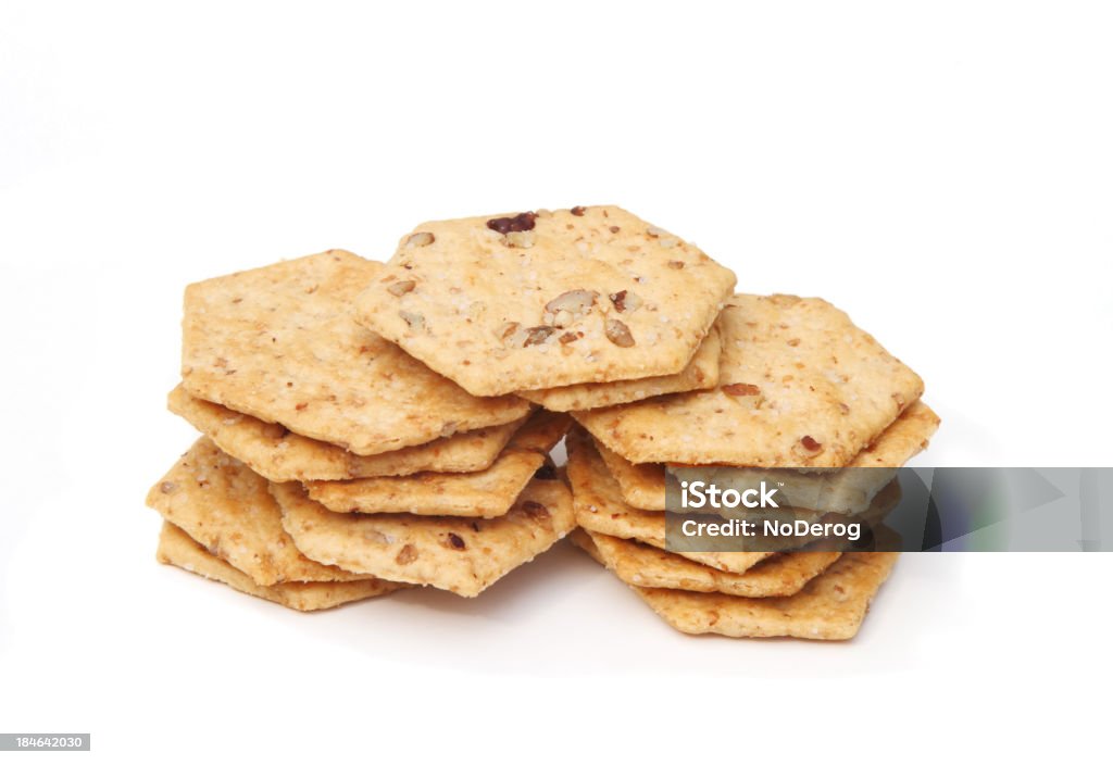 Montón de trigo con galletas - Foto de stock de Galleta salada libre de derechos