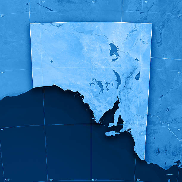 南オーストラリア topographic マップ - south australia ストックフォトと画像