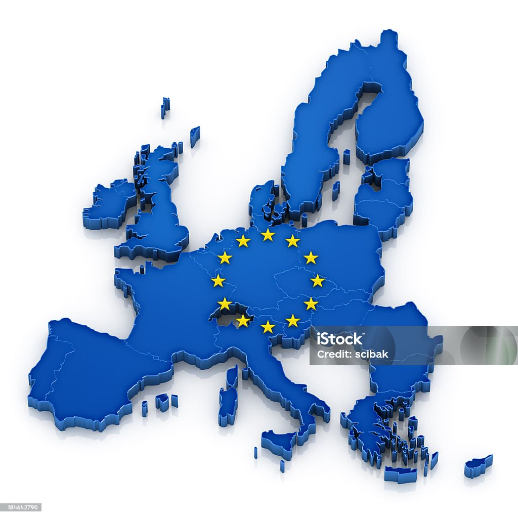 欧州連合のフラグマップ - ECシンボルのロイヤリティフリーストックフォト