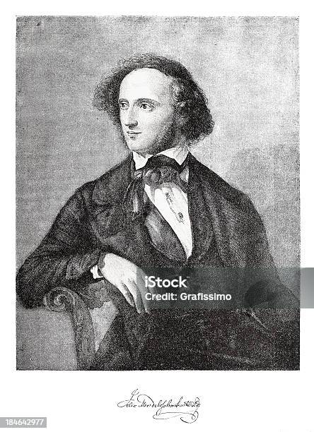Gravure De Compositeur Felix Mendelssohn Bartholdy En 1882 Vecteurs libres de droits et plus d'images vectorielles de Felix Mendelssohn - Compositeur
