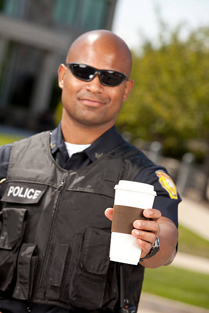istock Police Officer on Coffee Break 184643056