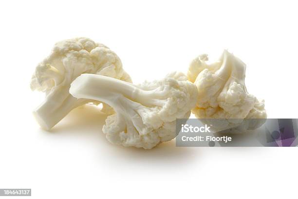 Vegetables Cauliflower Isolated On White Background Stock Photo - Download Image Now
