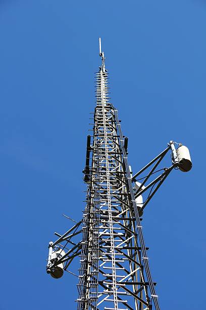 Communications Tower Communications tower for mobile sendemast stock pictures, royalty-free photos & images