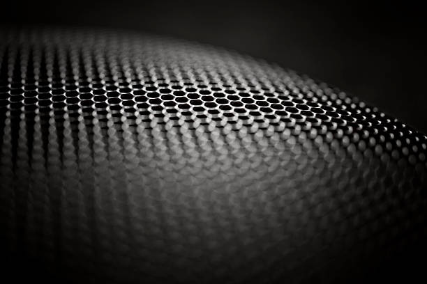 спикер решетка - hexagon abstract honeycomb metal стоковые фото и изображения