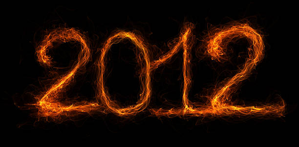 istock The year 2012 written in flames 184643313