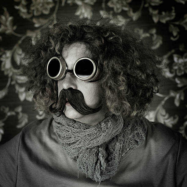 istock Moustache Woman with Goggles 184643352