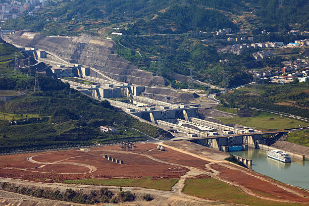 blokuje trzy wąwozy dam - three gorges zdjęcia i obrazy z banku zdjęć