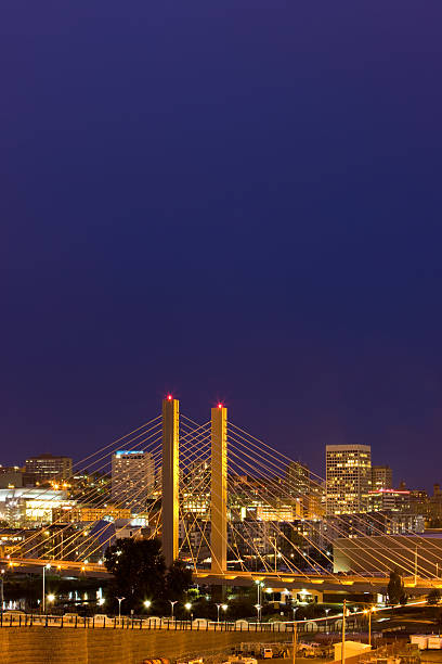 istock Bridge in Tacoma Washington at Night with Skyline 184644109