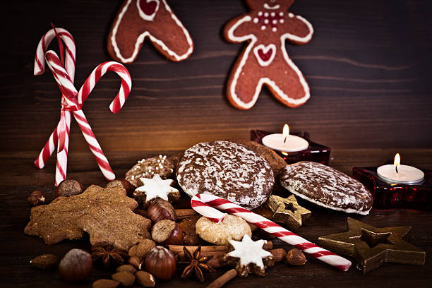 istock Decorated Holiday Christmas Cookies And Biscuits 184644154