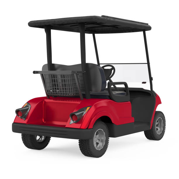 istock Red Golf Cart Isolated 1846443926