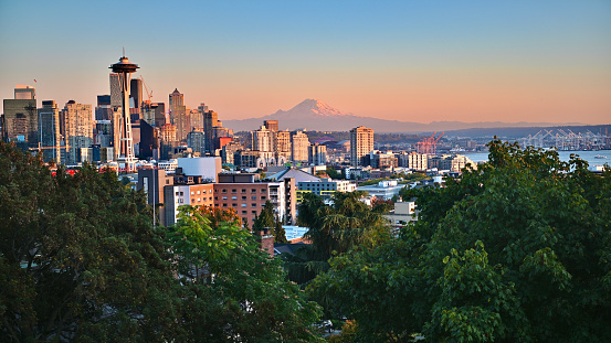 Seattle Skyline with Mount Rainier