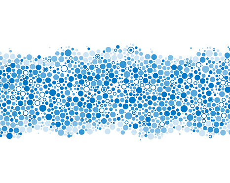 blue circular particles stack infographic background