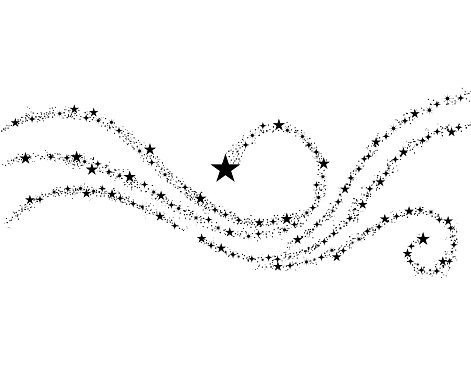 star confetti celebration particles wave decoration template background