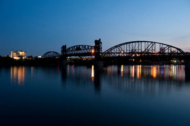 Clinton Library and bridge on the Arkansas River