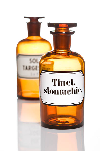 istock Old drugstore bottles. Tinct stomachic. 184646312