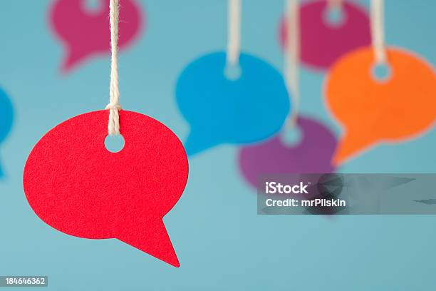 Blank Speech Bubble Price Labels Stock Photo - Download Image Now - Speech Bubble, Talking, Discussion