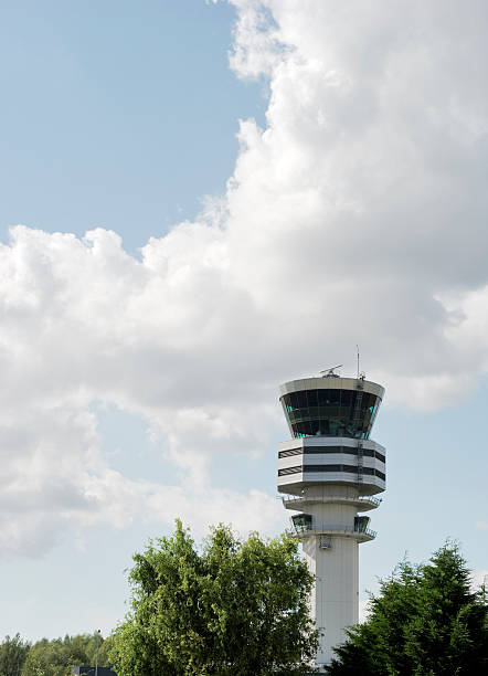 istock Air traffic control tower at Brussels Airport,Belgium 184646653