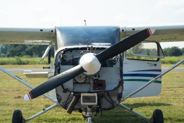 istock Small propeller airplane at an air show. Selective focus 1846468163