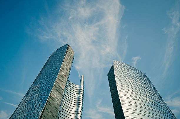 Modern Skyscraper In Milan, Italy. stock photo