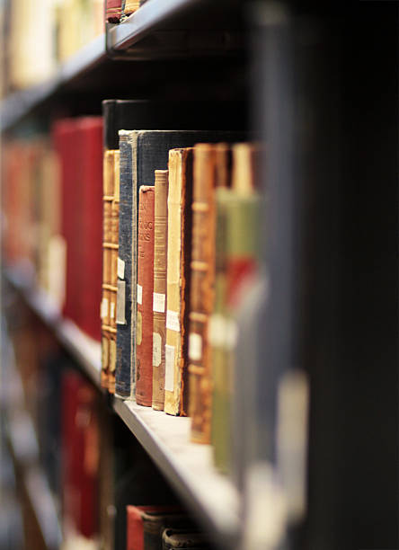 istock Bookshelf Shallow Depth of Field Vertical 184647321