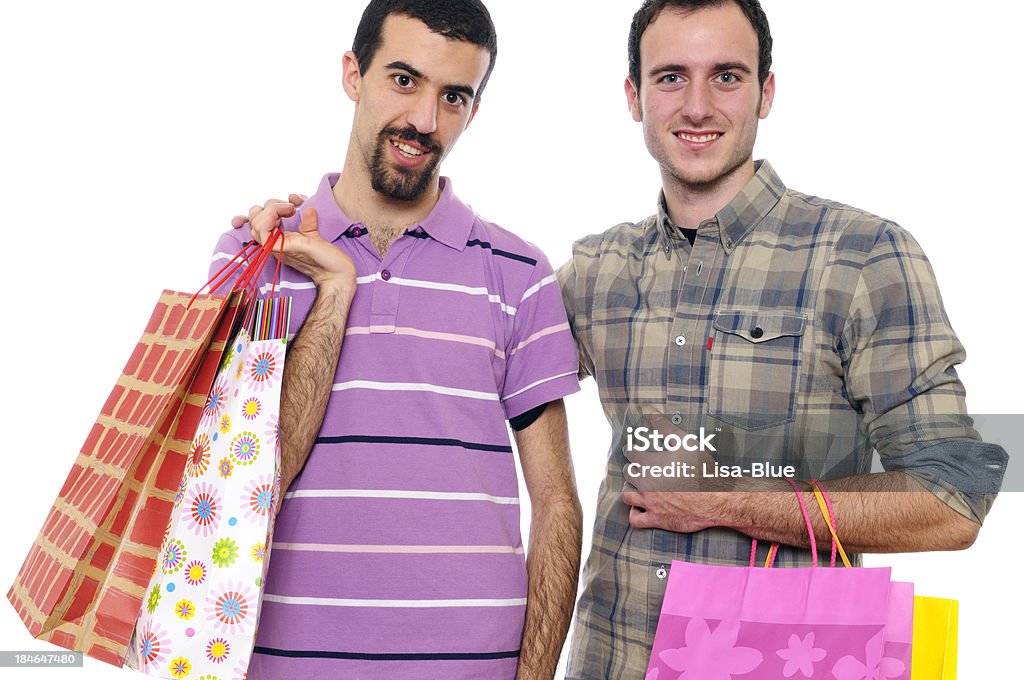 Gay homens segurando sacos de Compras - Royalty-free 20-24 Anos Foto de stock