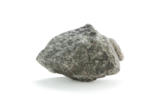 Basalto rock Aislado en blanco photo
