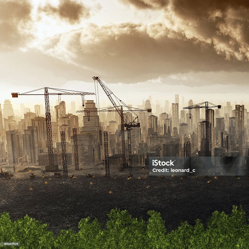 Городской Вырубка леса - Стоковые фото Большой город роялти-фри