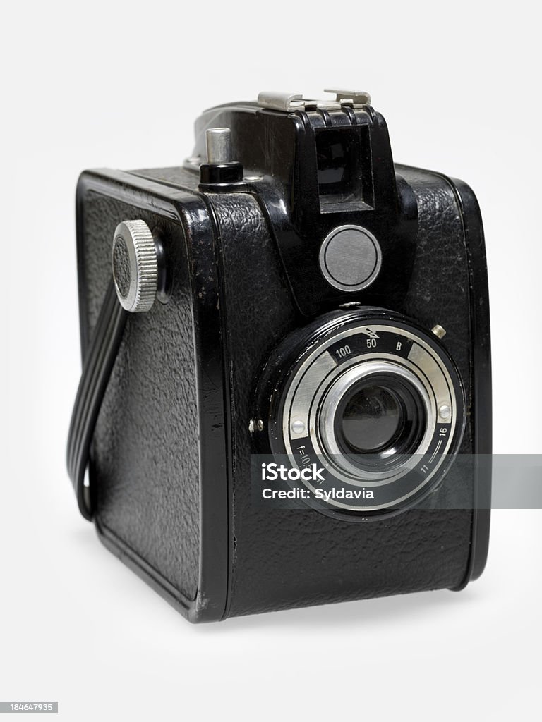 Vecchia macchina fotografica - Foto stock royalty-free di Composizione verticale