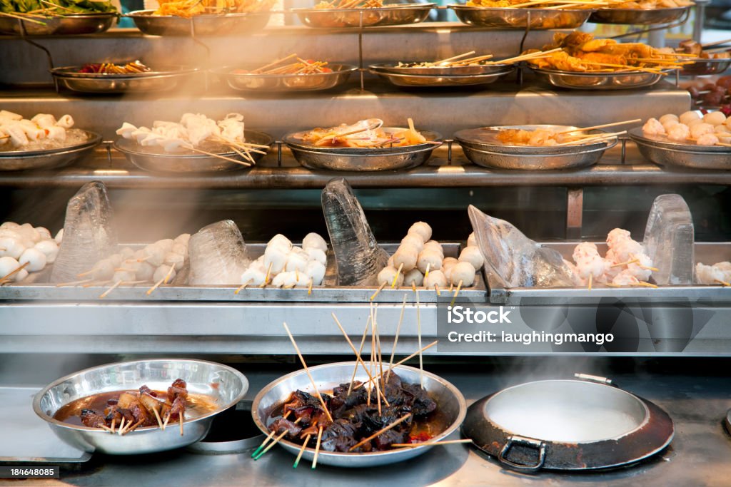 Cozinha malaia Malásia comida de rua - Foto de stock de A Vapor royalty-free