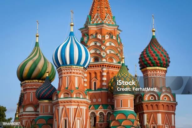 Mosca Stbasil Cattedrale - Fotografie stock e altre immagini di Cremlino - Cremlino, Mosca - Russia, Russia