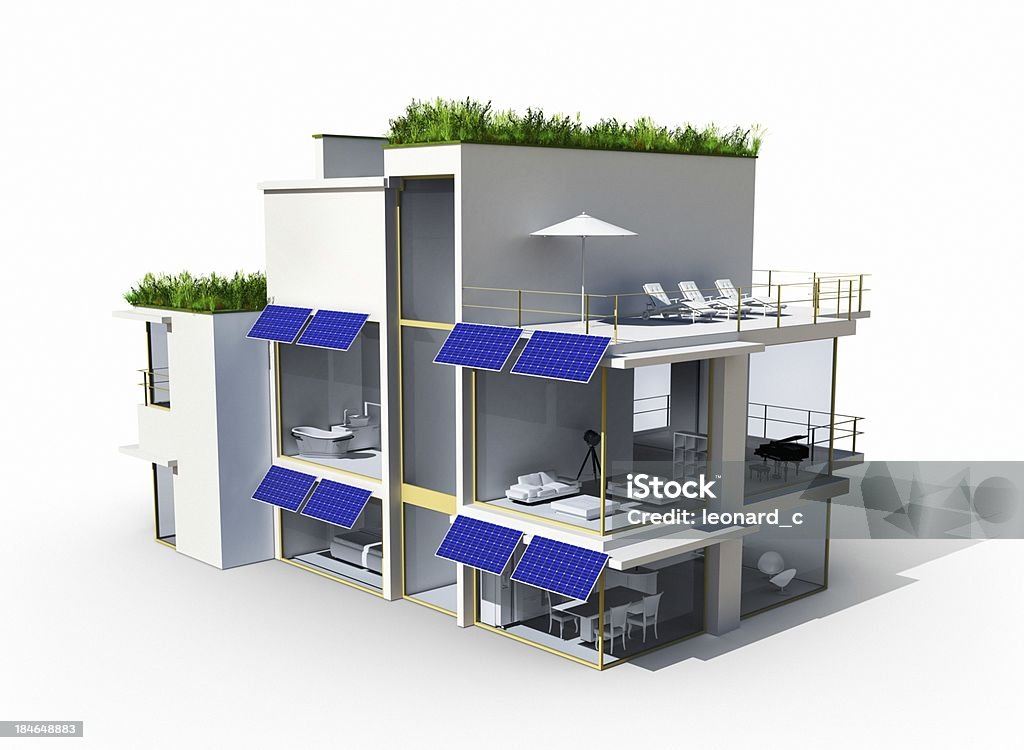 Eco-Friendly House - Foto de stock de Azul royalty-free