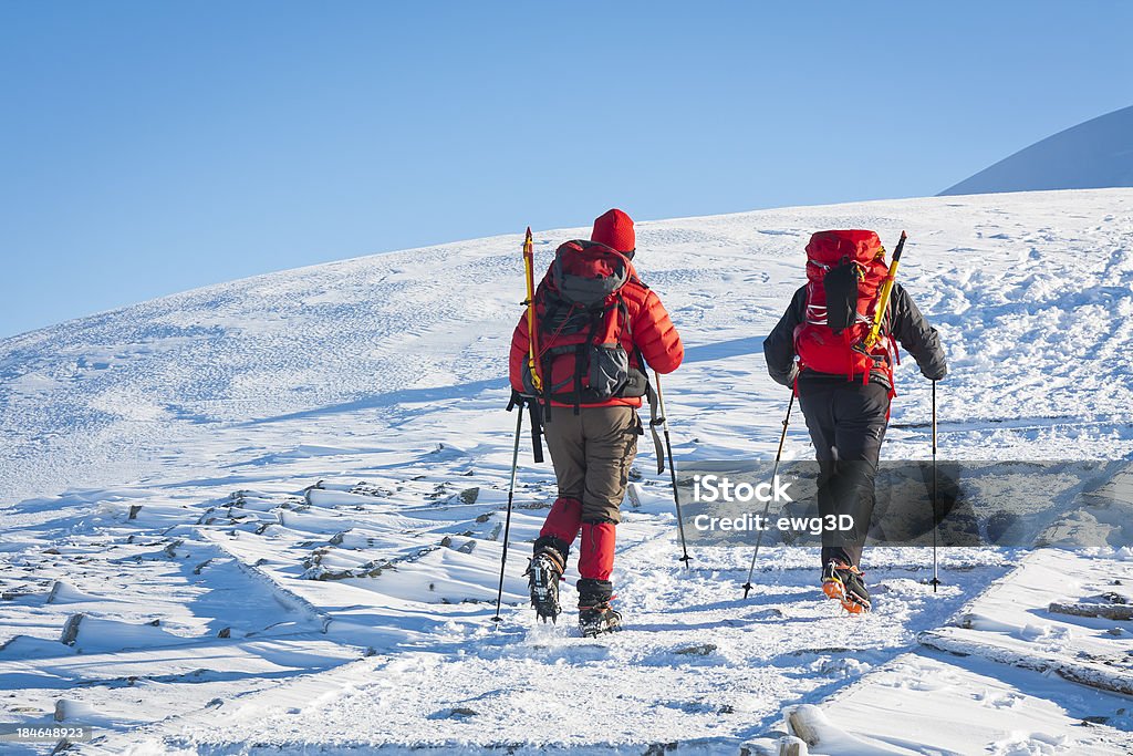 Hikers en las montañas - Foto de stock de Actividades y técnicas de relajación libre de derechos