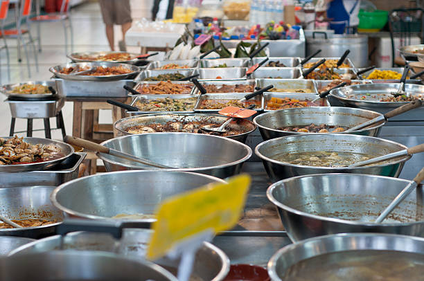 istock Thai Cuisine At A Sidewalk Cafe In Thailand 184649100