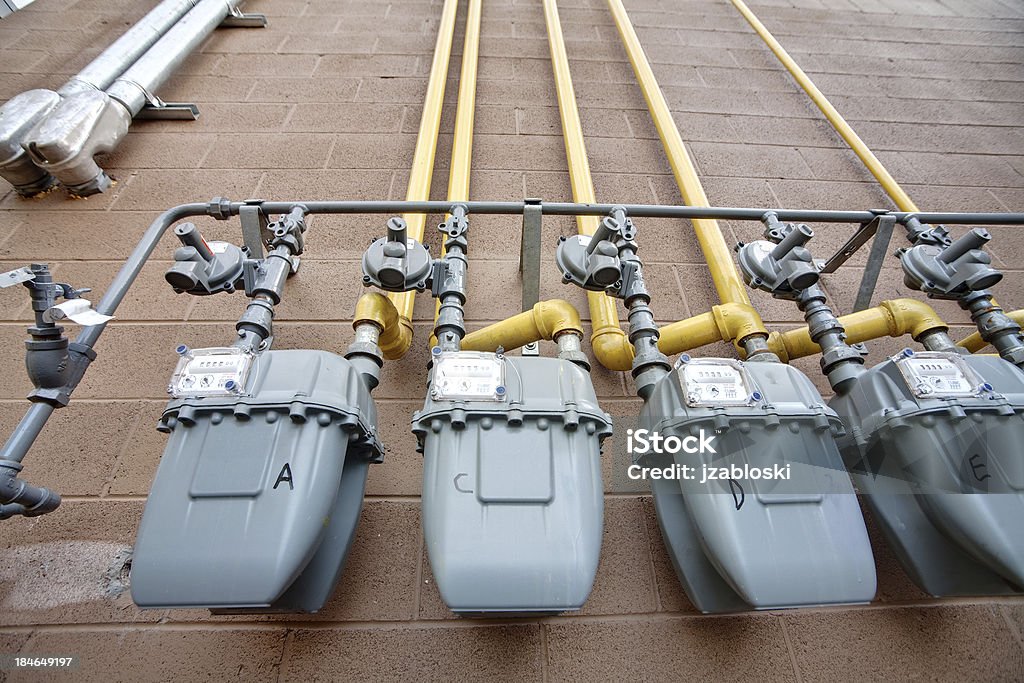 Misuratori del Gas - Foto stock royalty-free di Gas
