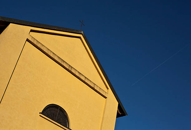 istock Church Facade Against Blue Sky 184649579