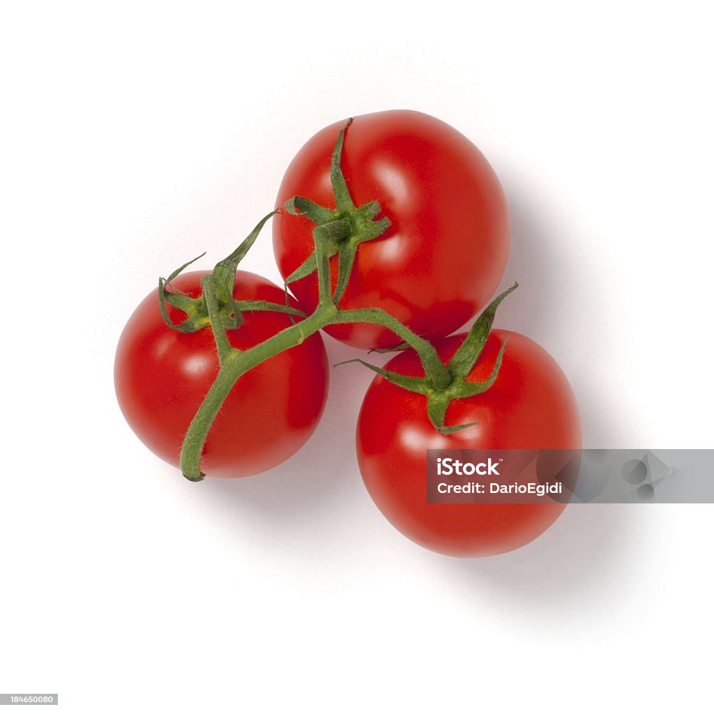 3 레드 어린 "ciliegino" 토마토 (흰색 배경 - 로열티 프리 토마토-채소 스톡 사진