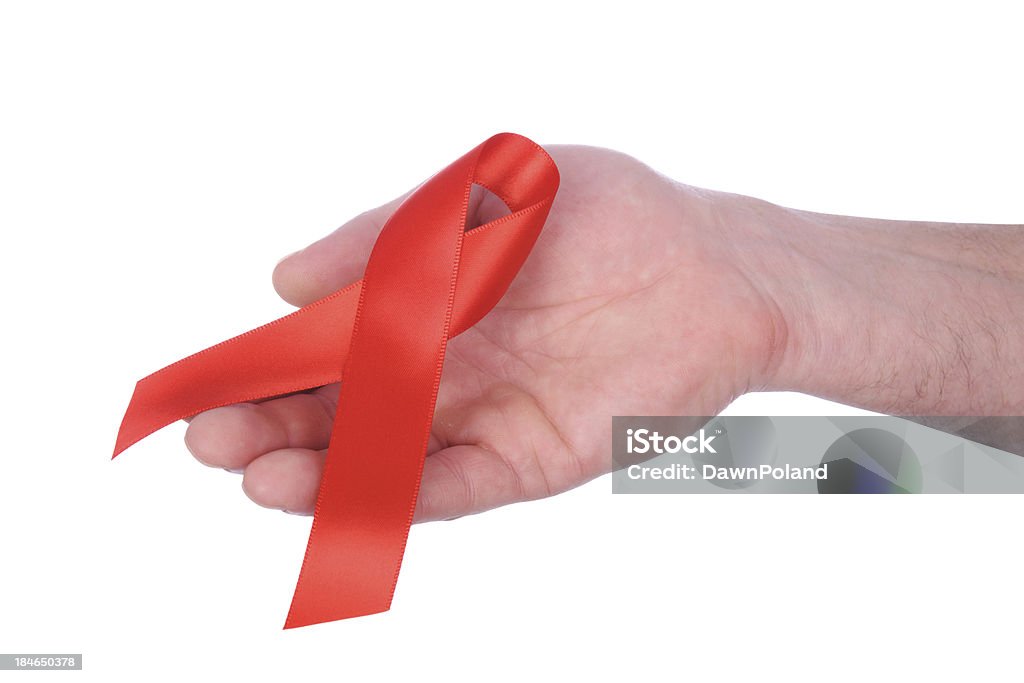 СПИД и заболевания сердца осведомленности ленты - Стоковые фото Атласная ткань роялти-фри