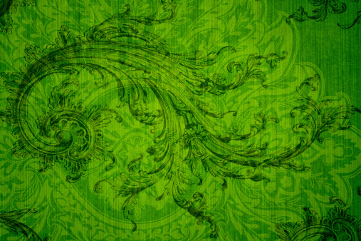 Green Paisley Abstract Retro Pattern. Over 200 More Grunge & Abstract Backgrounds: