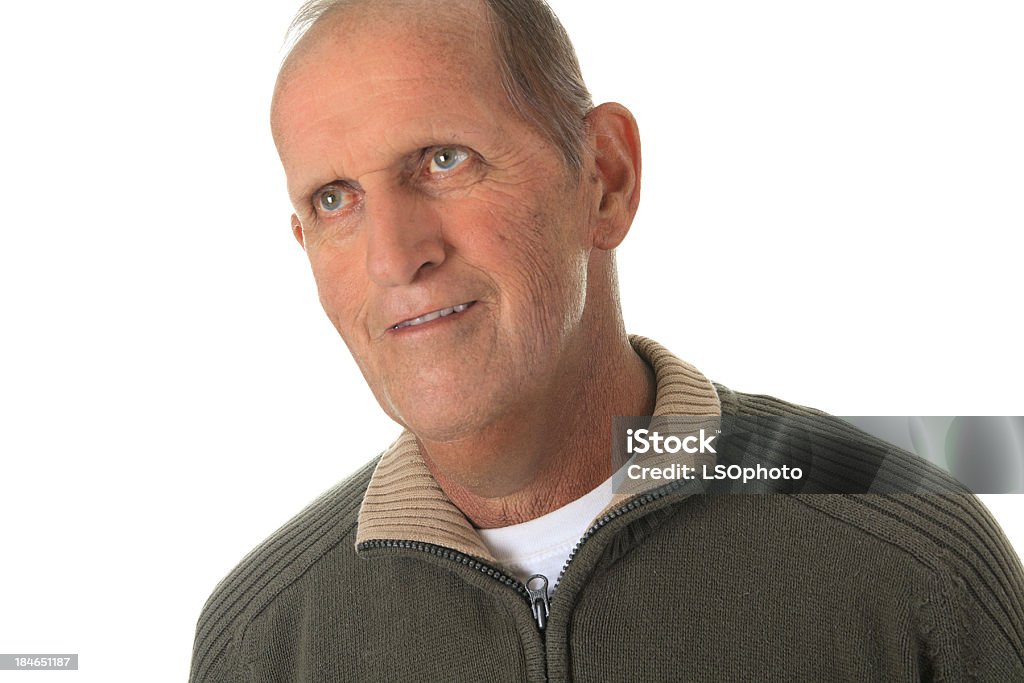 Homem retrato cerca de 60 anos de idade-pensar de futuro - Foto de stock de 55-59 anos royalty-free
