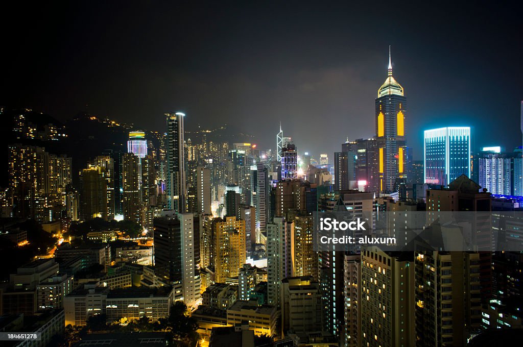 Horizonte de Hong Kong - Foto de stock de Arquitetura royalty-free