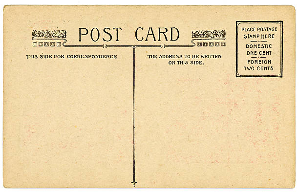 istock Retro Background Image of an Vintage Antique Postcard Back 184652348