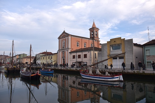 Canal port in Cesenatico - Italy